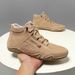High cut plush and warm casual cotton shoes, leather top layer, Martin boots, men's shoes_voghion.com