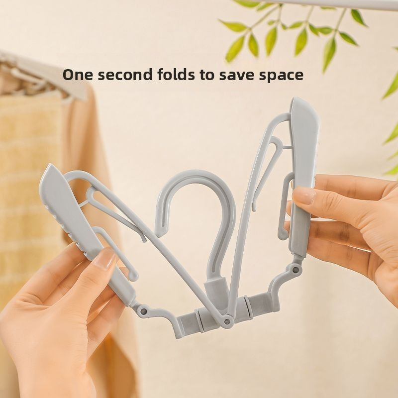 Japanische verdickte tragbare Reise Heimgebrauch Schlafsaal Student Klapp Kleiderbügel Hosen Rack Kleidung Unterstützung_voghion.com