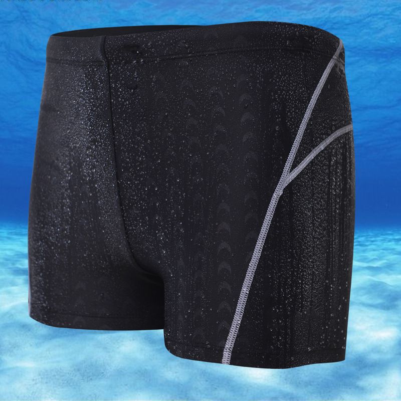 Men's Clothing Men's Swimming Trunks Anti Embarrassment Swimming Trunks New Style Solid Color Quick Drying Trousers Loose Fitting Boxer High Elastic_voghion.com