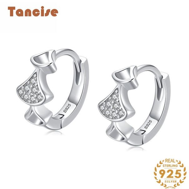 Tancise Silver Zircon Boucles d'oreilles Boucles d'oreilles pendantes pour femmes Cadeaux de fête de mariage_voghion.com