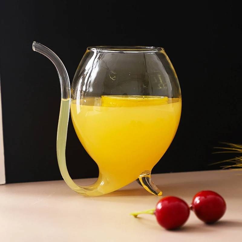 300ml Vampir Cam Bardak Şarap Viski Bardağı Isıya Dayanıklı Emme Suyu Süt İçme Borusu Pipet Bardak Yaratıcı Şarap Bardağı_voghion.com