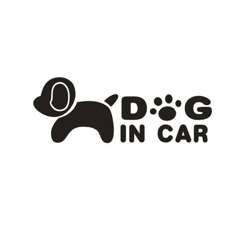 The dog in the car reflective stickers personality creative stickers cartoon picture stickers_voghion.com