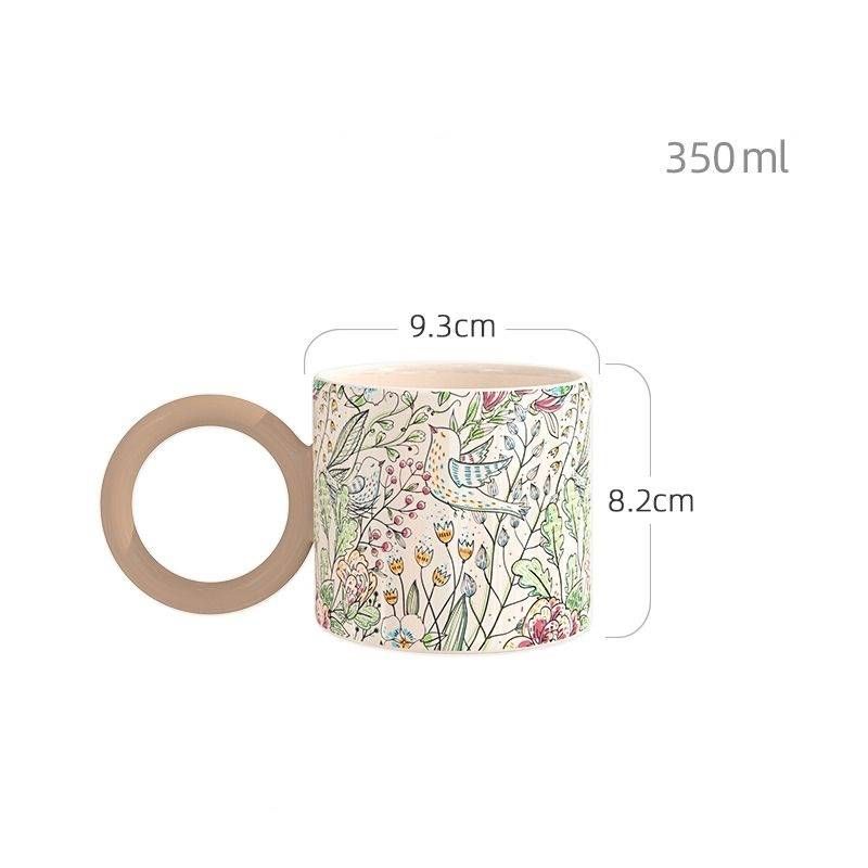 Britse stijl keramische mok met grote oren, retro koffiekopje, melkkopje, hoogwaardige ontbijtbeker_voghion.com