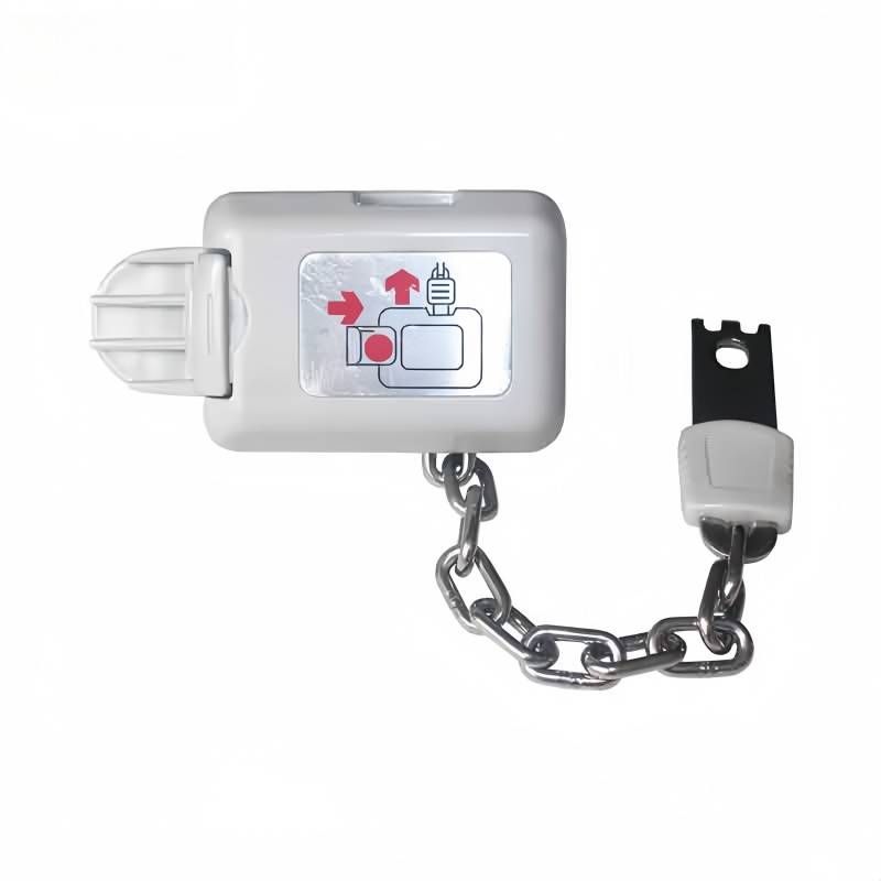 Lucchetto per carrello della spesa – Lucchetto di sicurezza antifurto a gettoni per supermercati e mercati all'ingrosso (90x70x70 mm, allarme manuale)_voghion.com