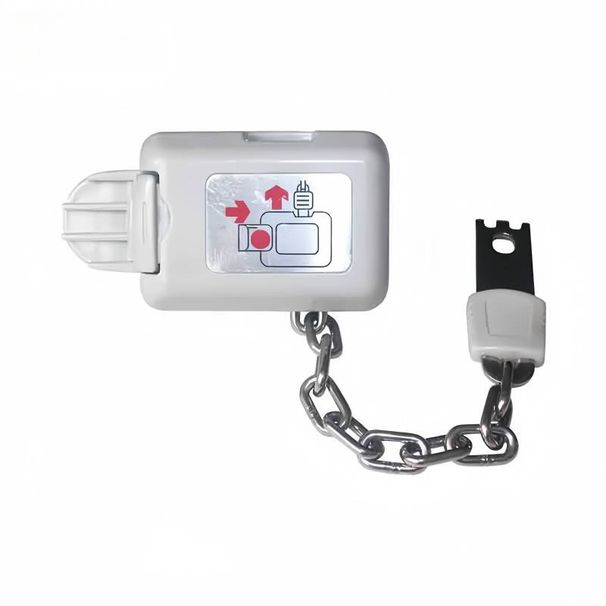 Lucchetto per carrello della spesa – Lucchetto di sicurezza antifurto a gettoni per supermercati e mercati all'ingrosso (90x70x70 mm, allarme manuale)_voghion.com