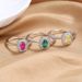 Cross Mirror Fashionable Temperament Colorful Zircon Princess Rectangular Diamond Ring Women's High-end Jewelry_voghion.com