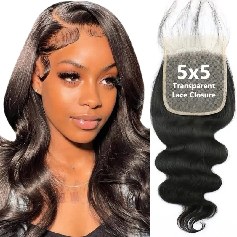 5x5 Lace Closure Body Wave Hair Brazilian Virgin Remy Human Hair Frontal Closure_voghion.com