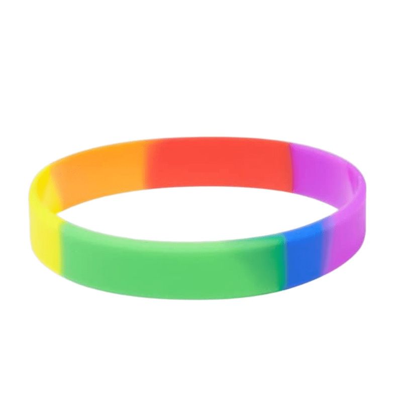 Mutter & Kinder Camouflage Segmentiertes Bonding Layered Twist Armband Regenbogen Regenbogen Silikonarmband_voghion.com