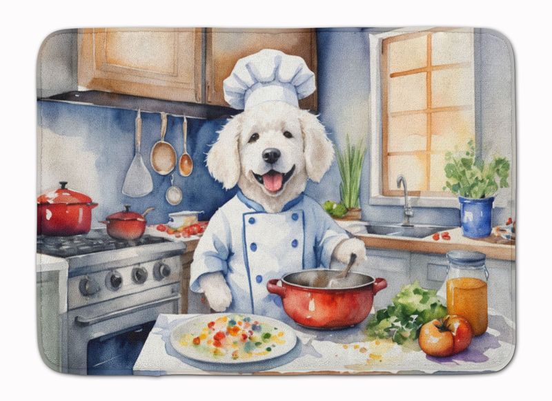 Kuvasz The Chef Memory Foam Kitchen Mat Machine Washable Anti-Fatigue Mat Cushion Comfort Bath Mat Or Kitchen Rug_voghion.com