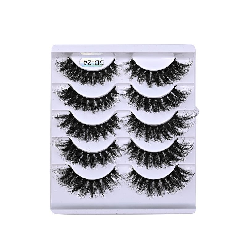 Wimpern-Set, falsche Wimpern, chaotischer Stil, gebratenes Haar, gewellt, dicke, flauschige Wimpern, künstlicher Nerz_voghion.com