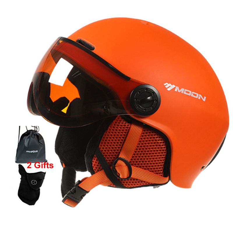 MOON sísisak szemüveg, integrált formájú PC+EPS kiváló minőségű sísisak, kültéri sportokhoz, síeléshez, snowboardozáshoz, gördeszkázáshoz, sisakok_voghion.com
