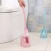 Set scopino per WC – Manico lungo con testa angolata per una pulizia profonda, base anti-schizzi, setole in plastica (blu nordico/rosa/verde, 1 pezzo)_voghion.com