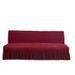Elegant Jacquard Hem Sofa Cover - Full Coverage Slipcover For Armless Sofas, Modern Minimalist Design, Multiple Colors & Sizes_voghion.com