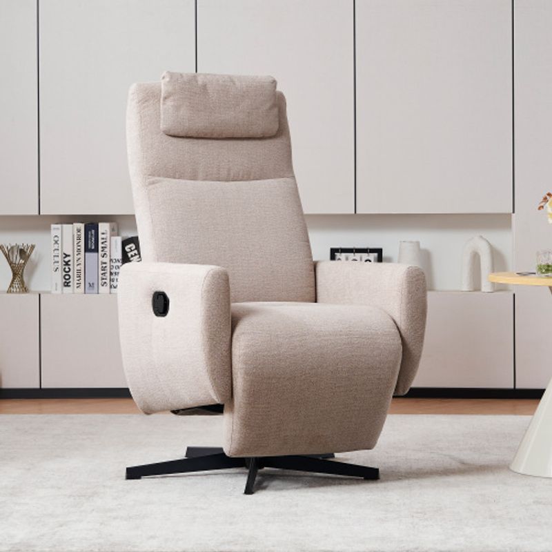 022 Bequemer Relaxsessel Mit Liegefunktion – Chenille Fernsehsessel Mit Fußstütze, Drehbarer Stillsessel & Loungesessel Für Wohnzimmer, Modernes Sofa, Grau_voghion.com