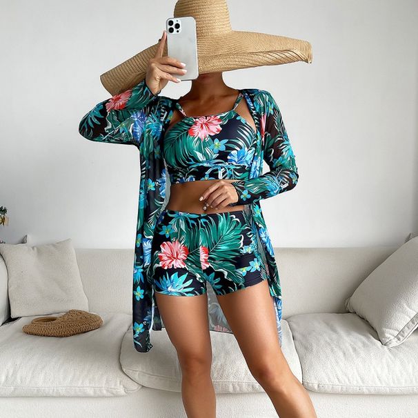 Ženska oblačila Kopalke Ženske tridelne boksarice s potiskom_voghion.com