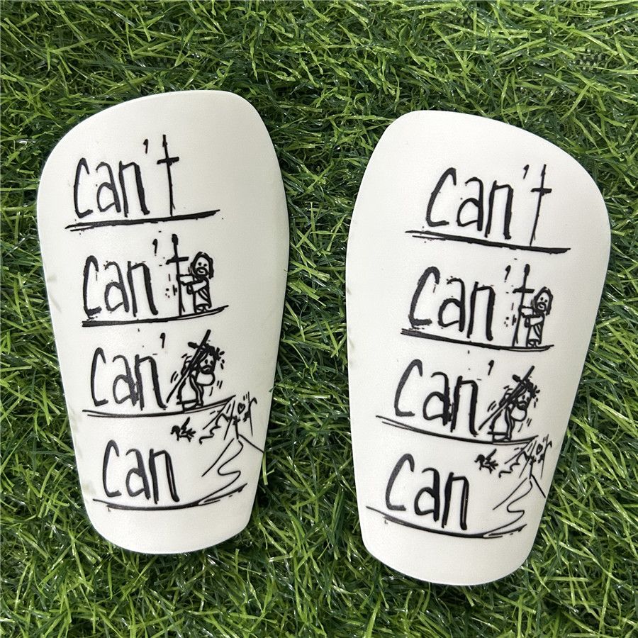 Mini parastinchi per bambini e ragazzi - Parastinchi da calcio leggeri per allenamento e partite (11x7 cm, nero/bianco, coppia sinistra e destra)_voghion.com