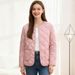 Round Neck Inner Jacke For Women Winer New Slim Fi Base V-Neck Solid Color Slimming Warm Shor Lighweigh Coon_voghion.com