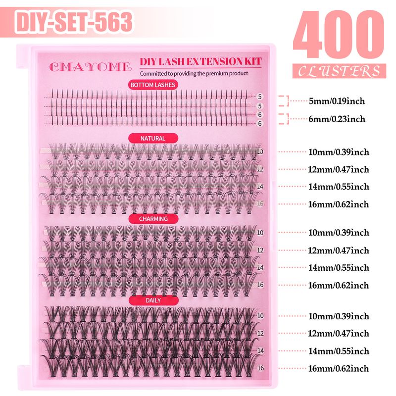 Künstliche Wimpern Einzelner Cluster CD Song Gemischtes Set Künstliche Wimpern Untere Wimpern Täglich Natürlich Dick Familienporträt Wimpern_voghion.com