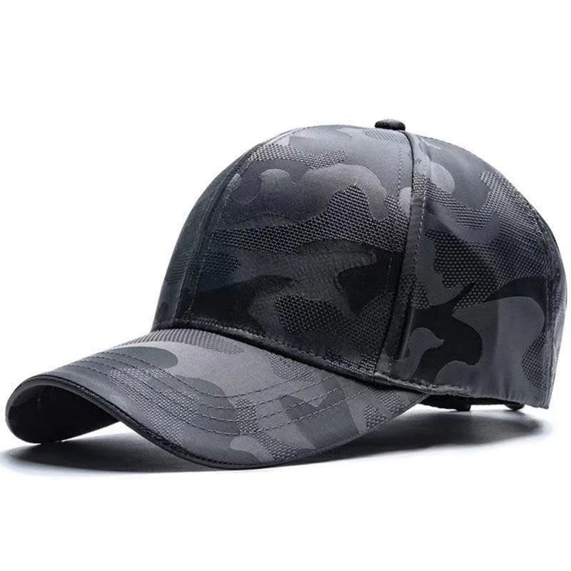 Summer  men's Baseball cap light thin quick drying breathable cap hard top camouflage Sun  big head encircled sun_voghion.com