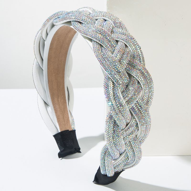 Nei Moud Schwéierindustrie Gebratene Deeg Twists Gewieft Band Fraen Héich Schädel Top Diamant Kappbedeckung Elegant Temperament_voghion.com