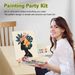 2pcs Framed Paint Kit Pre Drawn Canvas For Painting For Adults Stretched Canvas Flowers Women Art Set Diy Gifts Couple Paint Party 20x25cm/8x10inch_voghion.com