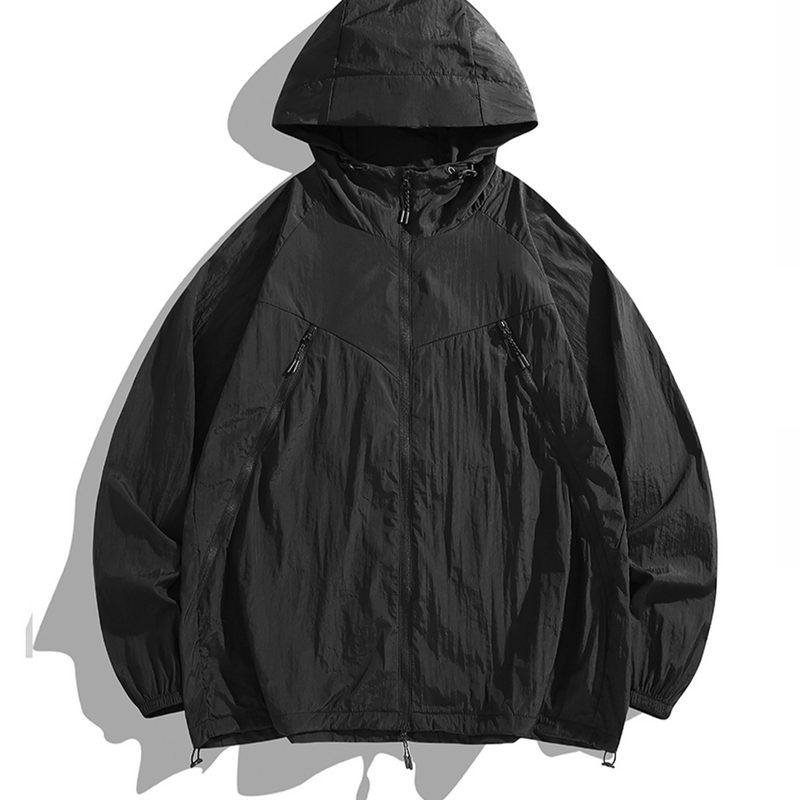 Men's Clothing Upf50+ Sun Protection Clothing Couple High Quality Ice Silk Hooded Skin Clothing Men's Summer Ultra Thin Breathable_voghion.com