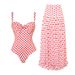 Costume da bagno intero con spacco a vita alta stampato "Small Fresh Love Holiday" per donna, 2024, bikini, nuovo stile 25236_voghion.com