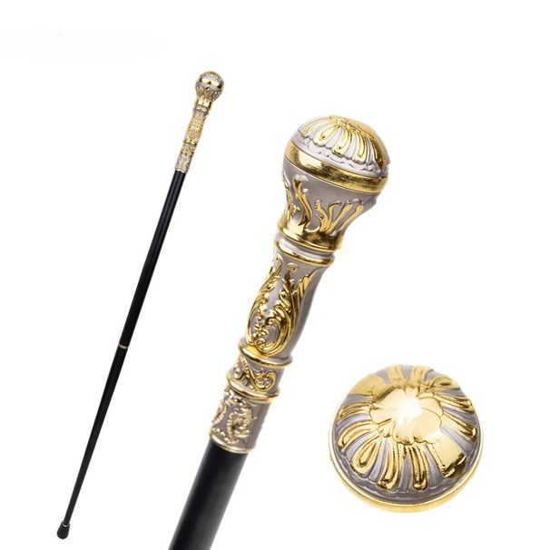 2024 Goldgro Ronn Grëff Moud fir Party Dekorativ Bengel Elegant Krossiér Spazéierstéck 93cm_voghion.com