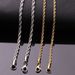 HNSP 316L Stainless Steel Twisted Rope Chain Necklace For Men Women Jewelry Accessories_voghion.com
