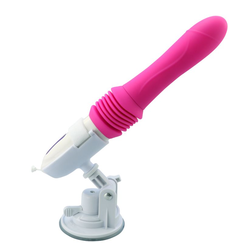 Vibromasseur télescopique automatique à gros gode télécommandé, avec ventouse, jouet sexuel érotique pour femme_voghion.com
