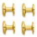 Kelly Waters Gold-plated Polished Beaded Four Piece Tuxedo Studs Set_voghion.com