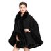 Women's Shawls Autumn And Winter New Imitation Cashmere Cape For Women Imitation Fox Fur Collar Large Shawl_voghion.com