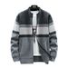 Men's clothing with cashmere thickening trend knitting foreign trade cardigan men's warm sweater_voghion.com