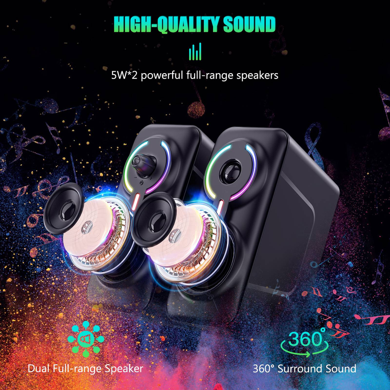 ONIKUMA L6 Bluetooth Speaker RGB Black_voghion.com