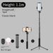 1.7m Aluminum Alloy Selfie Stick Tripod With Bluetooth Remote & LED Light – Detachable Phone Stand For Live Streaming, Travel & Group Photos_voghion.com