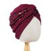 Men's Hats New Spring And Summer Fashion All Match Simple Indian Hat Cross Solid Color Sequin Flower Turban Hat Pleated Ethnic Hat_voghion.com