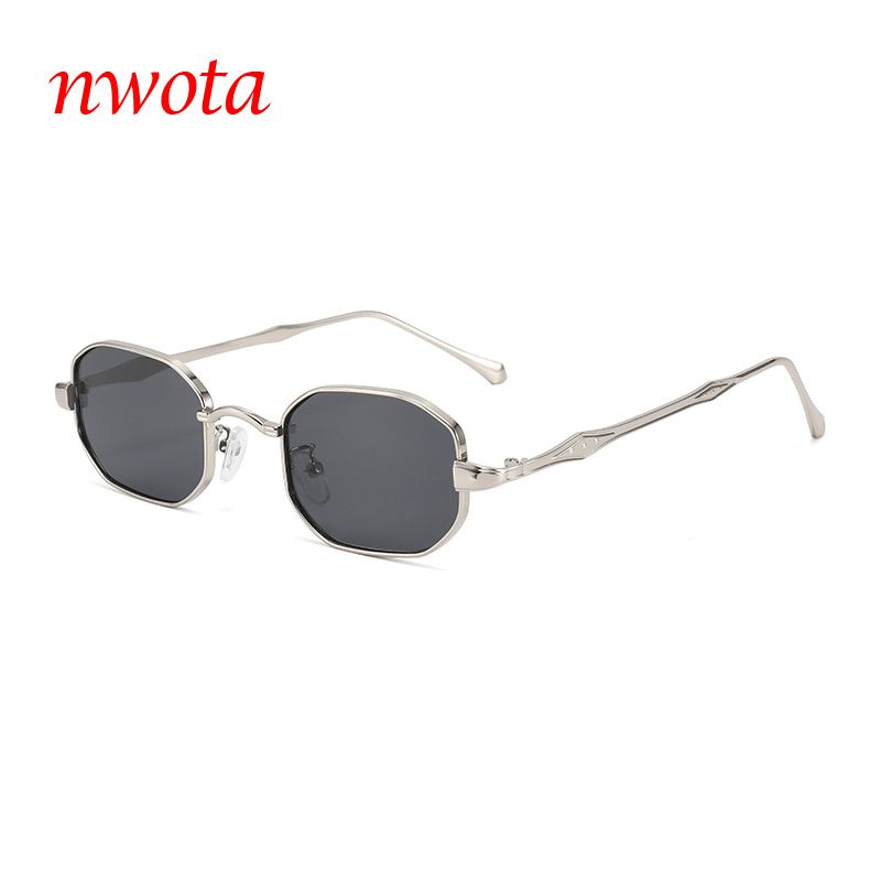 New Design Small Diamond Metal Frame Polygonal Sunglasses Multi Color Gradient Sunglasses_voghion.com