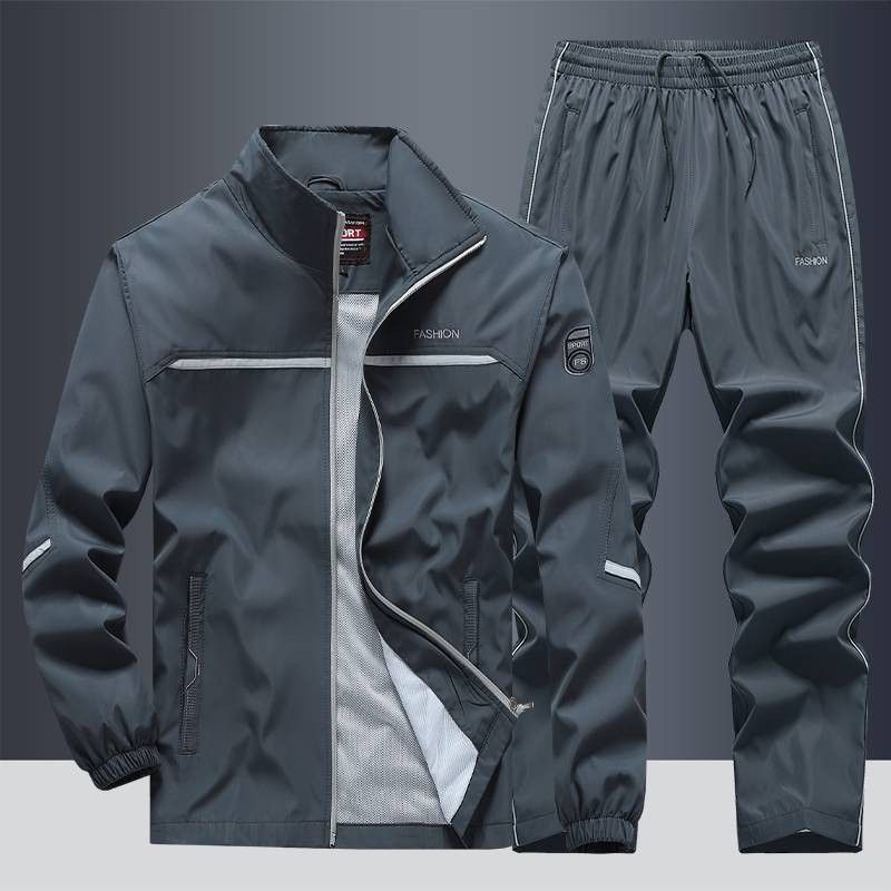 Men's Oversized Track Suit - Casual Stand Collar Jogger Set, Trendy Loungewear & Streetwear_voghion.com