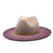 New wool top gradient felt autumn winter large brim men's and women's jazz dual color British style hat_voghion.com