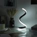 Creative flexible snake shaped table lamp, tri color infinite dimming plug-in night light, bedroom bar decoration,_voghion.com