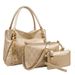 3-Piece Set Vintage Fashion Shoulder Crossbody Tote Bag - High-Quality Stylish Handheld Purse with Three Versatile Options_voghion.com