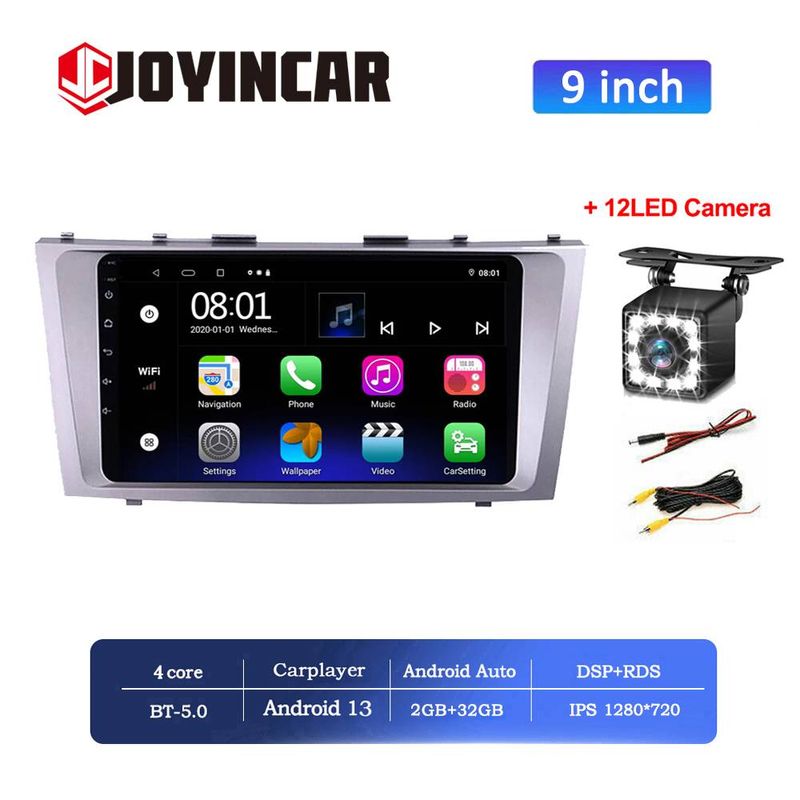Joyincar 2 Din Android 13 Car Stereo Multimedia Video Player For Toyota Camry 2006-2011 Carplay WIFI GPS Navigation Radio 4 Core_voghion.com