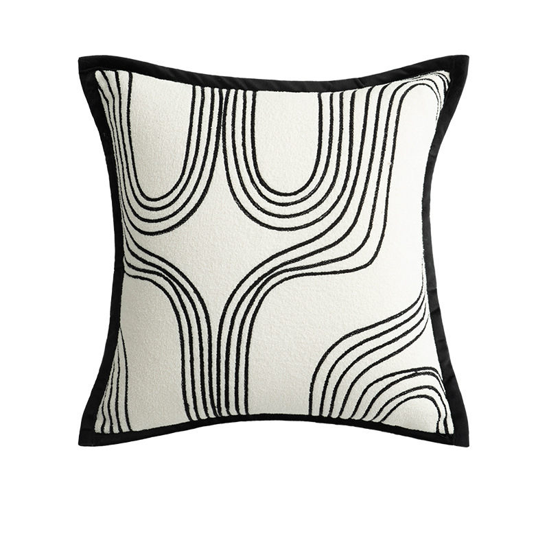 Housses de coussin vintage - Grandes housses de coussin crème pour canapé et baie vitrée, tissu de luxe, décoration d'intérieur élégante_voghion.com