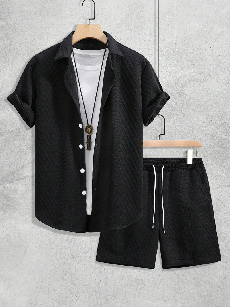 Men's Summer 2025 Casual Sportswear Set - Breathable Short Sleeve T-Shirt & Comfortable Shorts - Lightweight & Quick-Dry For Gym, Running, Trave_voghion.com