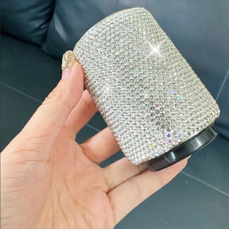 Mit Diamanten besetzter automatischer Bierflaschenöffner – Schnellverschluss mit einem Tastendruck, Edelstahl, schnell und mühelos, Diamant-Akzente, kompaktes Barwerkzeug_voghion.com