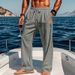 Men's Linen Drawstring Pants – Lightweight Beach & Casual Trousers With Adjustable Waist (8 Colors, S-XXXL)_voghion.com