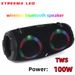 Portable Waterproof 100W High Power Bluetooth Speaker RGB Colorful Light Wireless Subwoofer 360 Stereo Surround TWS FM_voghion.com