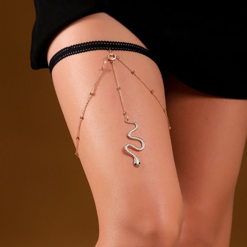 Jewelry Sexy Beach Personalized Nightclub Style Body Chain, Simple Tassel Full Diamond Multi-layer Leg Chain_voghion.com