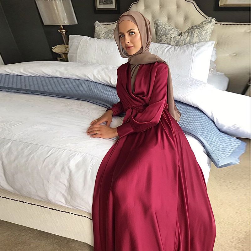 Women's lace gown dress with large swing_voghion.com