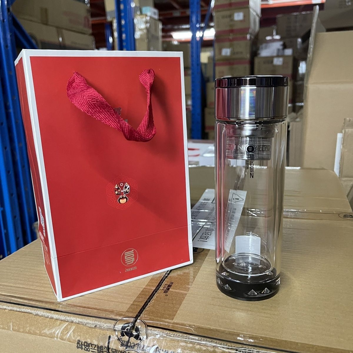 Tazza in vetro isolante a doppio strato per uomini e donne, resistente alle alte temperature, per la preparazione dell'acqua, portatile, per uso domestico_voghion.com